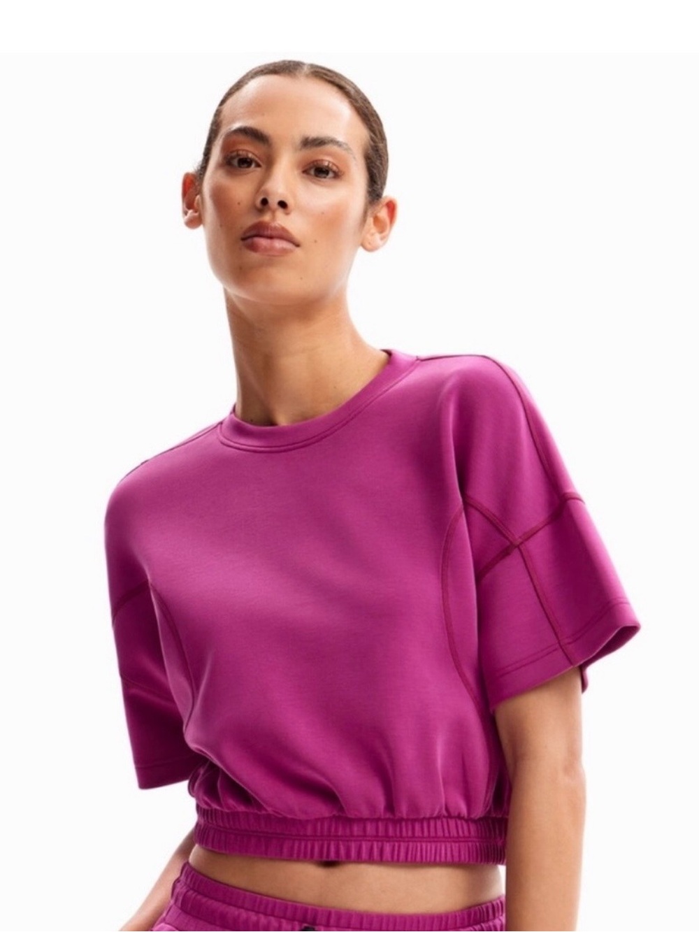 Lululemon Softstreme Gathered
Tee - magenta Size 2